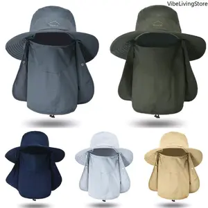 Unisex Waterproof Hiking Hat for Adults - Wide Brim, UV Protection, Face Cover, Neck Flap, Quick-Dry, Breathable, Lightweight Outdoor Sun Hat for Fishing, Boating