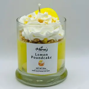 Lemon Pound Cake Candle - Sweet & Tangy Aroma, Clean Burn, Natural Ingredients