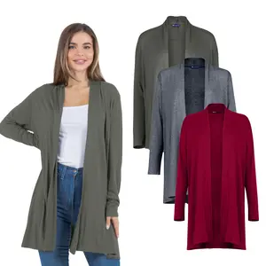 3-Pack Long Sleeve Cardigan (Straight Hem)
