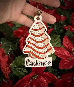 Personalized Christmas Tree Cake Ornament