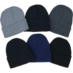 ToBeInStyle Men's Pack Of 6 Beanies Casual