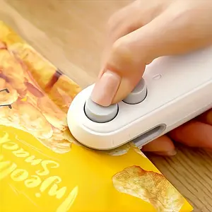 Portable small snack bag sealer - USB charging, 155mAh lithium battery, manual plastic bag closure tool, suitable for kitchen and catering.plastic electric bag sealer