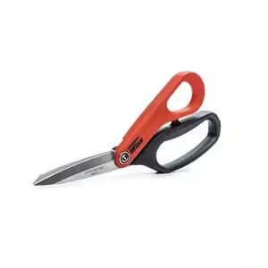 Wiss 8-1/2 in Stainless Steel All-Purpose Tradesman Scissors with Red Grip for Precision Cutting Wiss 8-1/2 in Stainless Steel All-Purpose Tradesman Scissors with Red Grip for Precision Cutting