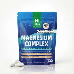 HiPlus Magnesium Complex 10 Essential Forms 1200mg 120 Capsules for Bone Muscle Health