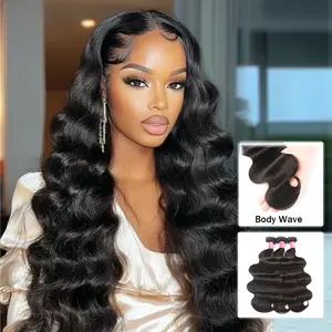 Nadula Body Wave Bundle(s) 8-30 Inch Virgin Human Hair Weave 100% Virgin Hair Soft & Bouncy Glueless No Shedding 100g/pcs TikTokShopSpringGlowUp Greenish