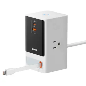 Baseus PowerCombo Digital PowerStrip 3AC+1U+1C+Retractable-C 65W Smart Version with 1.5m Power Cord