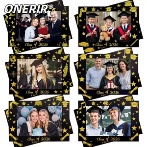 24 Pack Class of 2026 Graduation Photo Frames 4.7x7 Inches Paper Picture Frames Desktop Standing Frames for Graduation Ceremonies New Year Party Decorations
