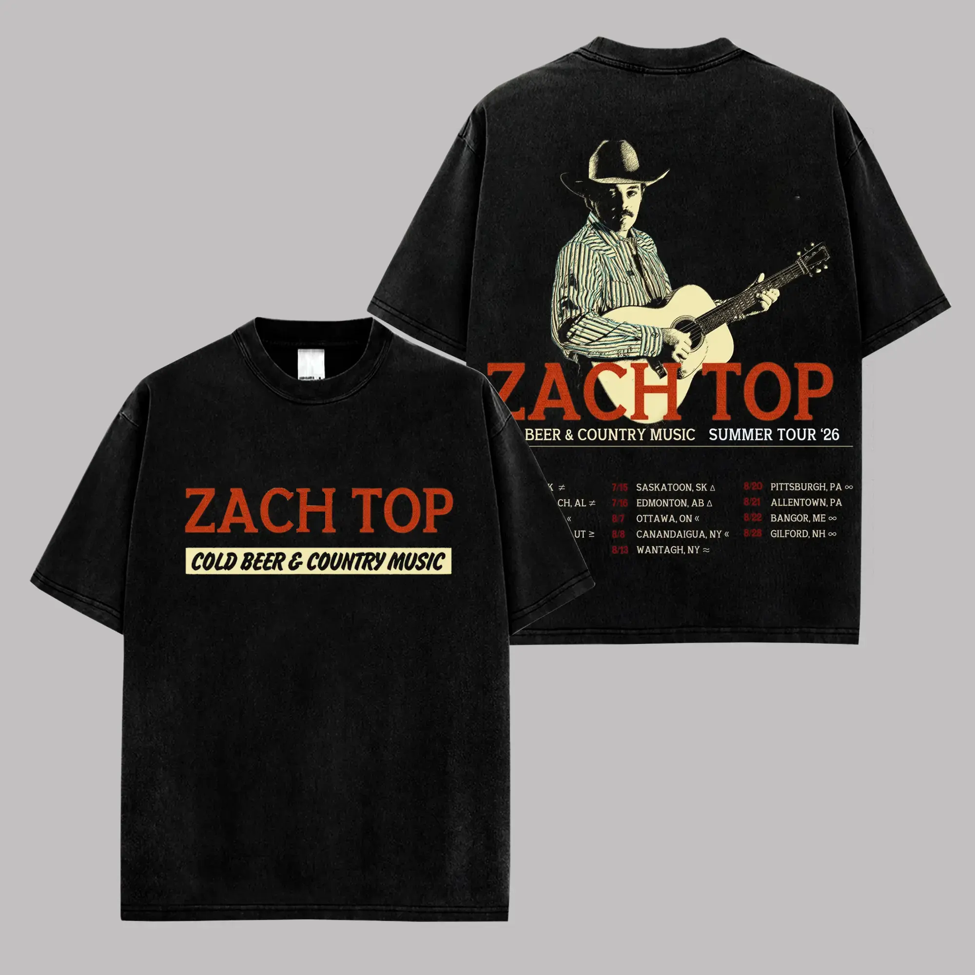 Zach Top: Cold Beer & Country Music Concert Graphic High-Quality 100% Cotton T-Shirt, Zach Top Fan Graphic Tee, Country Tour Merch Streetwear Graphic Shirt, Gift for Western Music Fans