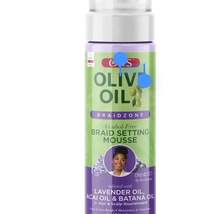 ORS Olive Oil Braidzone Braid Setting Mousse for Hair & Scalp Nourishment 7 Oz