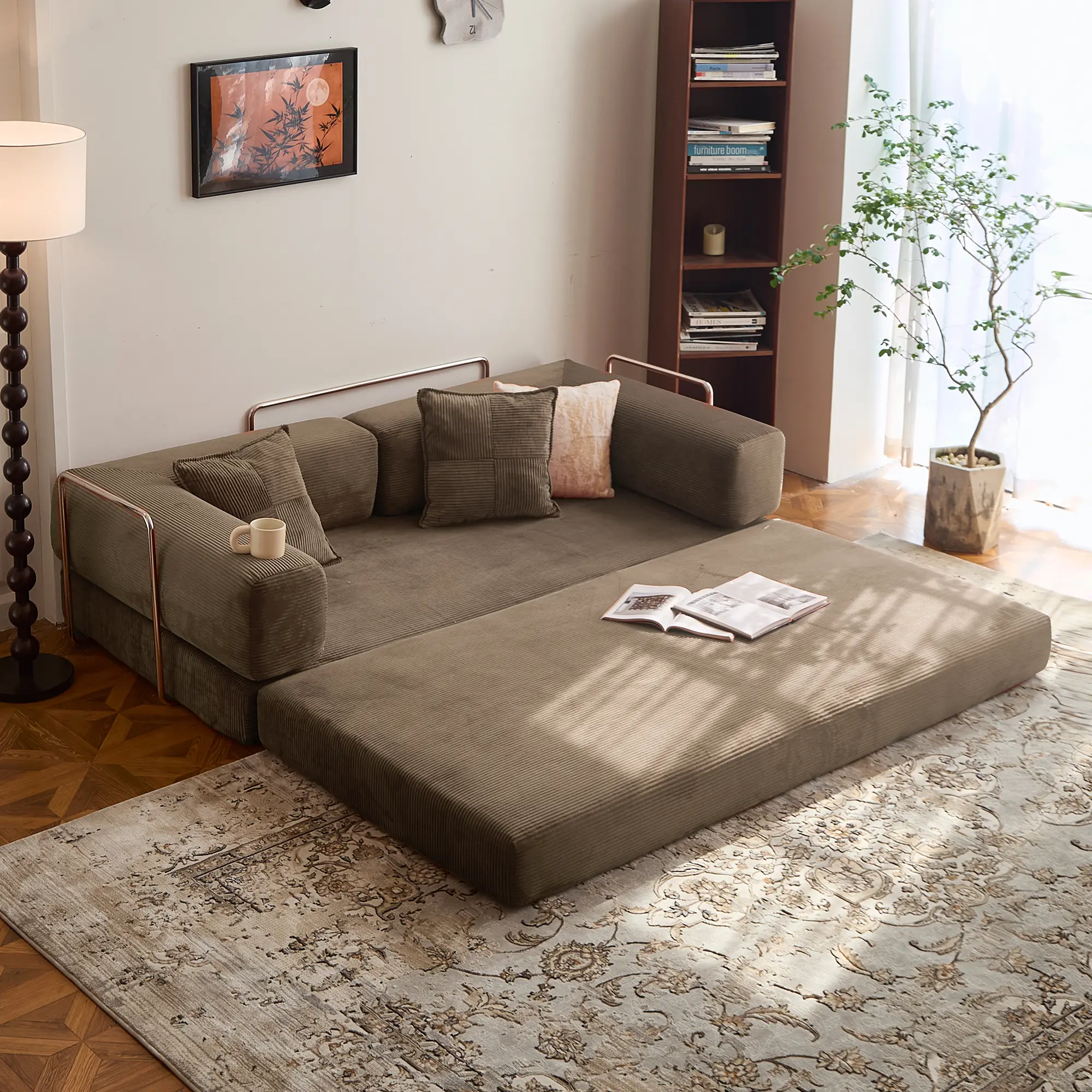 78 Inch Multi-Form Compressed Sofa | 4 Convertible Styles, No Hassle Assembly, Pop-Up Vacuum Sealed Couch. Ultra-Cozy Sink-In Comfort  Favorite Small Space Saviour #compressedsofa