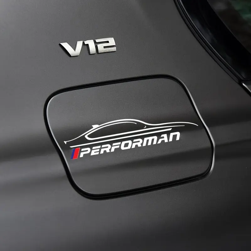 1PC Logo Sticker, Car Decals, Automotive Decals, Decal For Cars, Car Stickers - For performance merchandise, Sports car line + tri-color stripe design shows cool vibe, Add eye-catching performance details, performance sports car decor