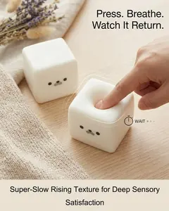 2pc "Seal" Slow-Rising Squishy Toys, Tofu White Cube Stress Relief Items with Soft Silky-Smooth Texture, Squeezable Dough-Like Touch for Anxiety Alleviation (Toys & Hobbies DIY Specialty Supplies)