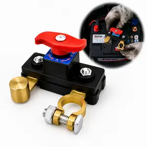 Pure Copper Car Battery Power Cut-off Switch, for Car Truck Boat RV Electrical System, Heavy Duty Circuit Breaker Switch, High Conductivity Stable Transmission Smart Power Disconnect Accessory