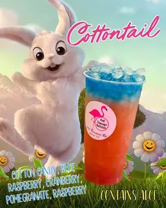 Cottontail Loaded Tea - 298mg of Caffeine, 1 Carb, 4 Calories, Zero Sugar - Blue Raspberry & Cotton Candy flavored