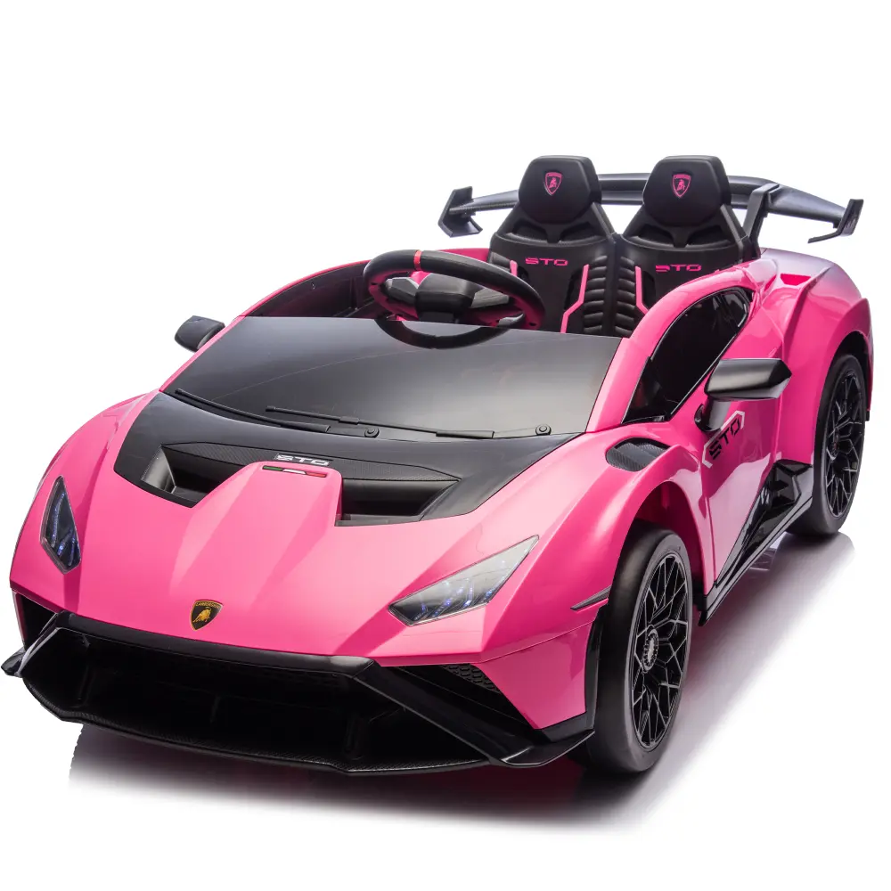 24V Battery-Powered Rechargeable Drifting Kids Car (Huracan Sto Style) for Ages 3-8, 1.86-5.59 MPH, Dual Rear Drive Motors, Foam Front Wheels, 360° Spin, LED Light Bursts, Dynamic Music, Early Learning Function, USB Port, Bluetooth Mode, Drifting Buttons,