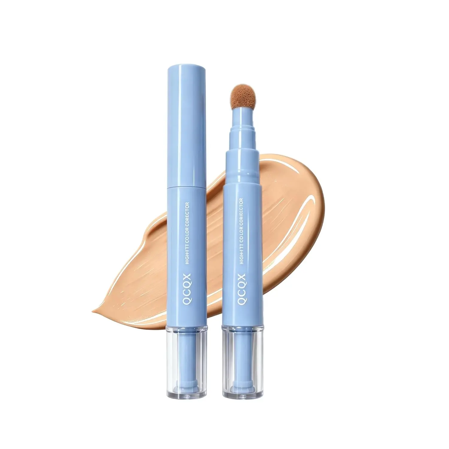Dual-effect Concealer Pen & Foundation Eye Concealer - 24-Hour Long-LastingFull Coverage Matte Finish.Healthy Skin Glow Perfector Concealer Pen (Natural Beige)