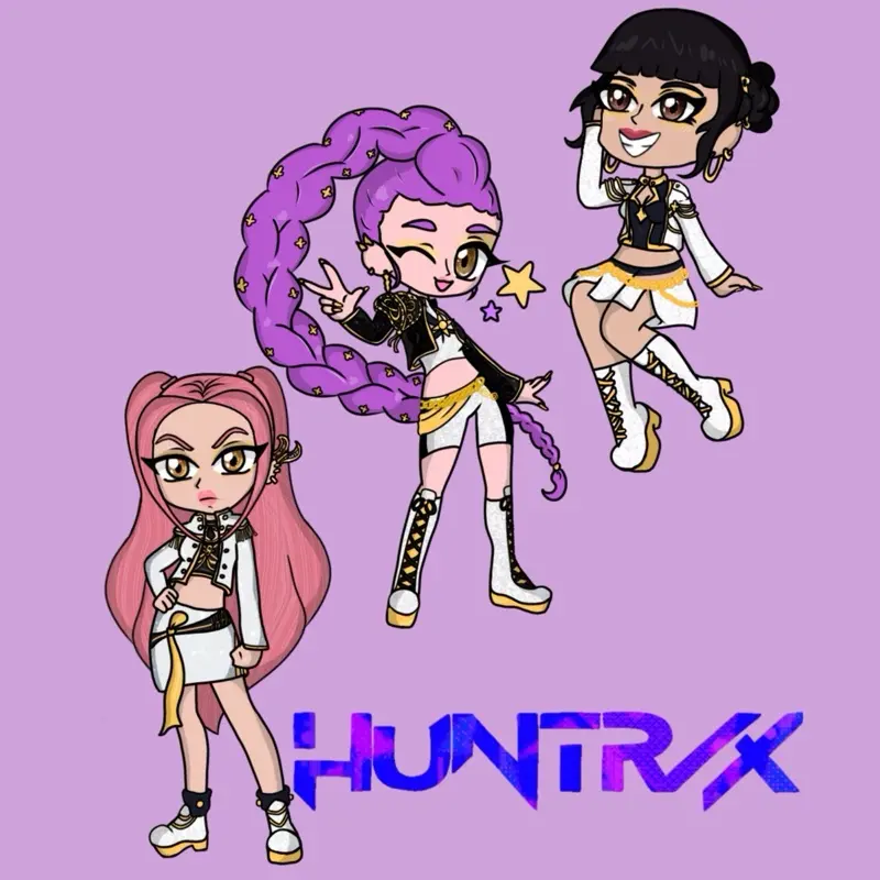 KPDH Huntr/x Kpop Idol Girl Group Decorative Waterproof Stickers