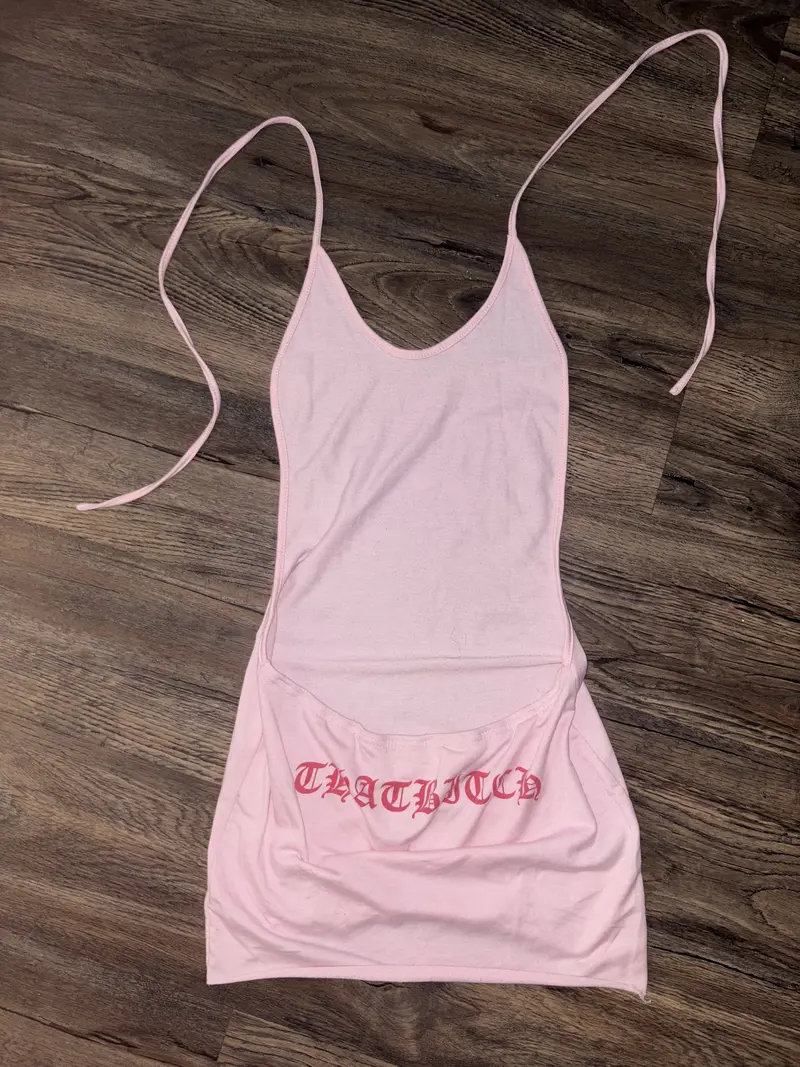 open lace back dress Giana Open-Back Crystal Pink Dress main image 1