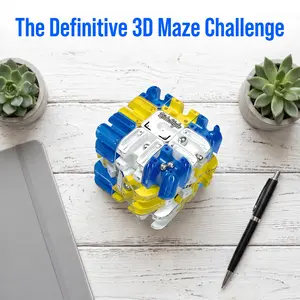 1pc 3D Maze Cube Fidget Toy - Roller Ball Puzzle, Stress Relief Handheld Game, Cool Desk Ornament for Home & Office