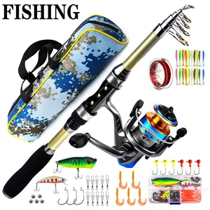 Portable Telescopic Fishing Rod & Reel Combo Kit, 1.8m Fishing Rod & Reel & Fishing Line & Artificial Bionic Lure & Sinker Hooks, Fishing Accessories, Fishing Rod Set