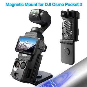 Magnetic Stand Camera Stabilizer Compatible with Dji Osmo Pocket 3, Upgraded Pocket3 Accessory Adapter Clamp, Magnetic Suction Cup Holder, Adjustable Handle