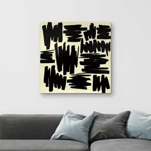 Begin Home Decor C1RC3232J9NGQJ 32 x 32 in. Deconstructed Stripes - Abstract Modern Canvas