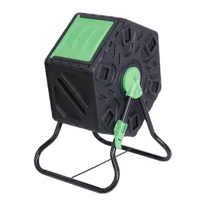 Segawe 18.5 Gal Compost Bins Rotating Tumbling Composter Remixing Container, Black