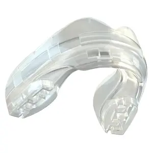 SafeJawz ORTHO Protective Sports Mouth Guard for Braces with Case for Boxing, Basketball, Lacrosse, Football, MMA, Hockey - CLEAR