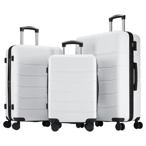 Hardshell ABS Travel Luggage (20"/24"/28") - 4 Wheels 360 Rotation Double Spinner, Lightweight Expandable Anti-Theft Rolling Luggage with TSA Lock, Built-In Organizer, High-Capacity Multi-Compartment