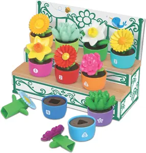 Learning Resources Shape & Color Garden, Toddler Outdoor Toys, Sensory Toys, Kids Gardening Set, Flower Building Set, Montessori, Preschool Learning Activities, Toddler Gifts