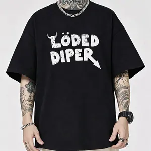 Loded Diaper Unisex Heavy Cotton T-shirt Menswear Top Vintage Distressed Golf Gift T-Shirt For Men and Women