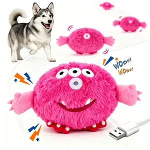 Rechargeable Interactive Plush Dog Toy - Touch-Activated, Bouncing Moving Puppy Toy for Small & Medium Dogs, Mental & Physical Stimulation Entertainment