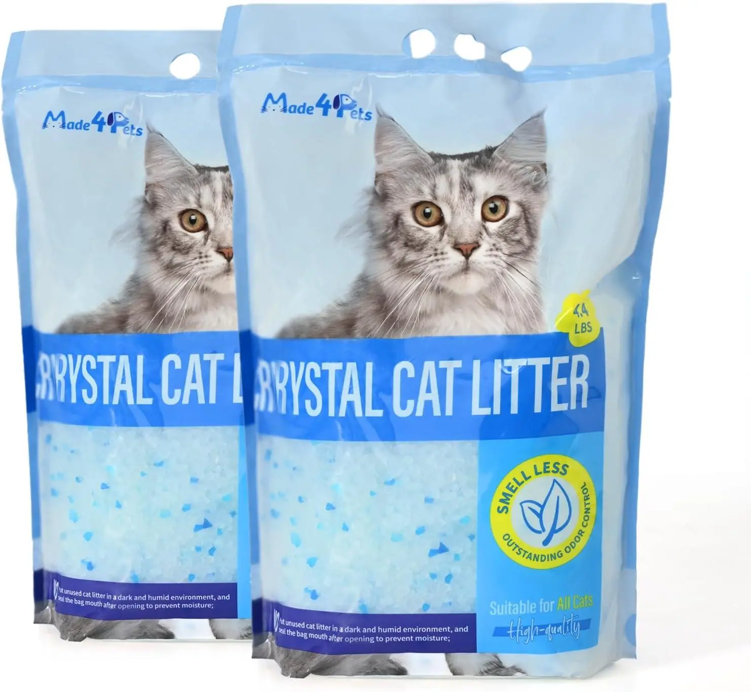 Made for Pets Crystal Cat Litter Crystals Non Clumping Odor Control Kitty Litter Lightweight, Low Dust, Easy-to-Use