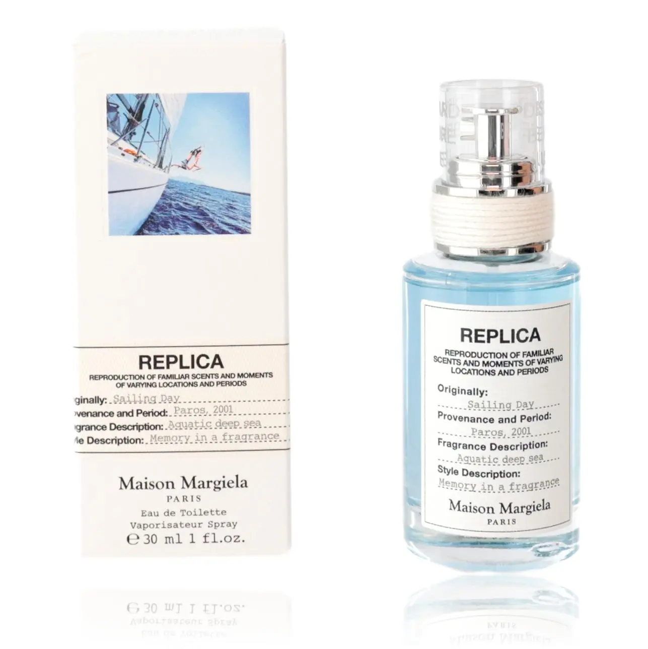 Unisex Sailing Day Replica Fragrance - Maison Margiela 1 oz EDT Active Spray, Aquatic Scent with Amyl Salicylate & Cedar Notes, Active Spray Unisex Fragrance