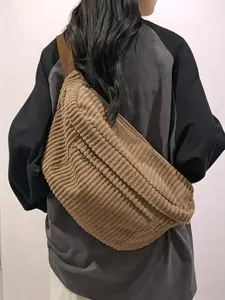 Casual Corduroy Underarm Bag, Corduroy Hobo Bag, Simple Versatile Shoulder Messenger Bag, Retro Dumpling-shaped Crossbody Shoulder Bags, Versatile with Multiple Colors To Choose From, Suitable for College Students To Attend Classes, Daily Travel, Etc.