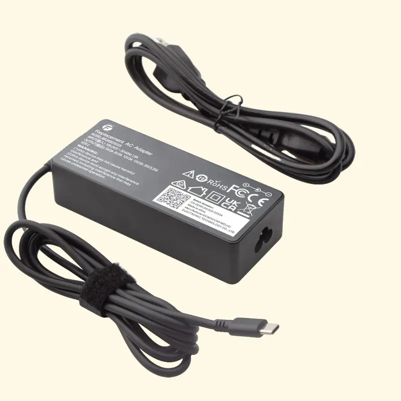 65W USB-C Laptop Power Charger, FTS Type C Charging Wall Adapter with Universal Port for HP/Dell Laptops & Chromebooks, 4 ft Travel Power Cord for Travel Users, USBC Plug & Go, 30 Days Warranty Type C Port
