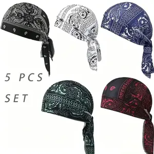 Paisley cooling headscarf cap set, Elastic Fit Outdoor Headwear