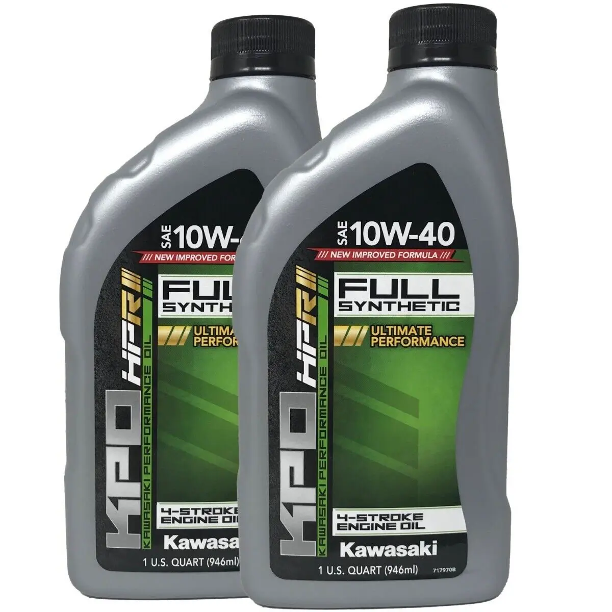 Kawasaki Genuine OEM KPO Full Synthetic 10W-40 Oil Quart K61021-500-01Q - 2 Pack