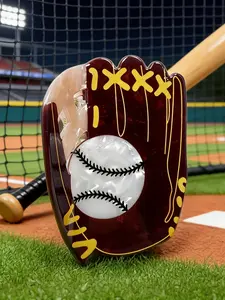 Cute Baseball Glove Hair Clip, Fun Hair Clips, Acrylic Material, All Seasons, Strong Hold Suitable for Thick Hair, Sports Style Hair Accessory for Women and Teens