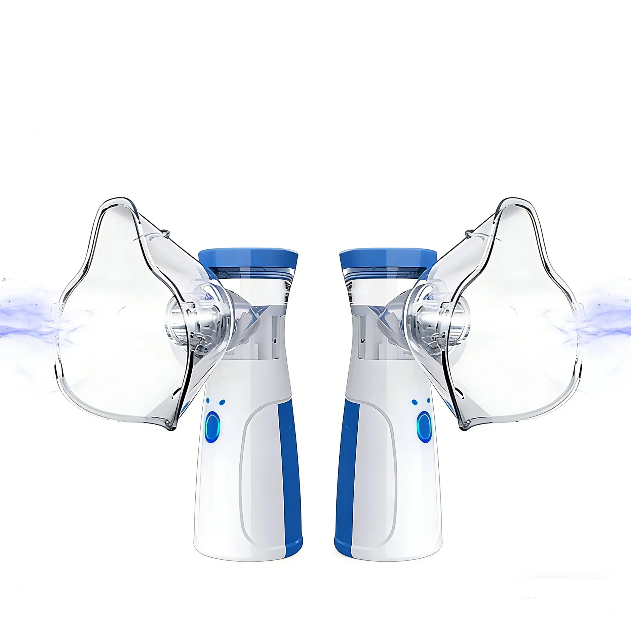 2PCS USB Portable Nebulizer,  Mesh Nebulizer with Adult Masks and Mouthpiece, Compact USB Nebulizer for Home and Travel