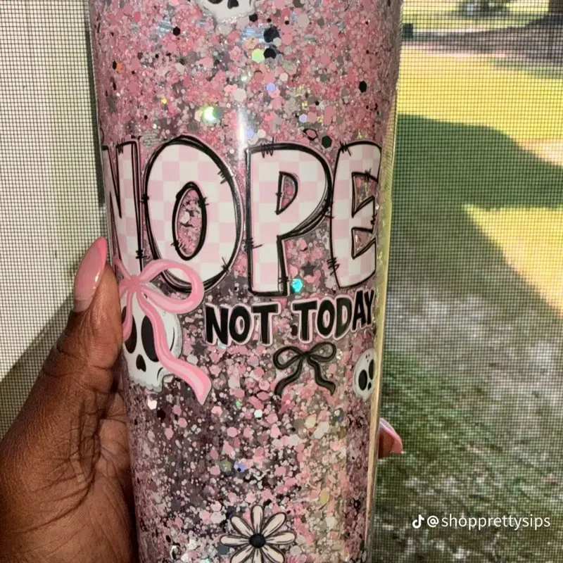 24 oz Acrylic Snowglobe Tumbler