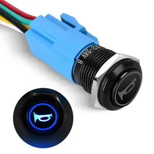 Nilight 16MM Raised Speaker Horn Momentary Push Button Switch Nilight 16MM Raised Speaker Horn Momentary Push Button Switch