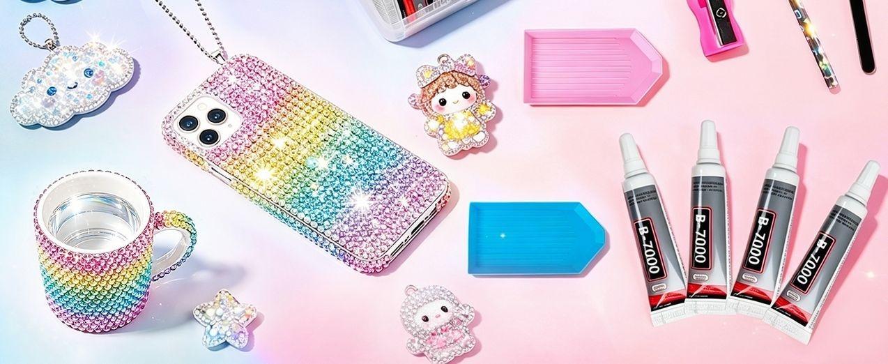 35000Pcs Jelly Rhinestones Bedazzling Kit, 30 Colors 3mm Flatback Rhinestones for Bedazzling with 4 Pcs B7000 Jewelry Glue & Tools，All-in-One Bedazzler Kit for Nail DIY Arts & Crafts Gifts