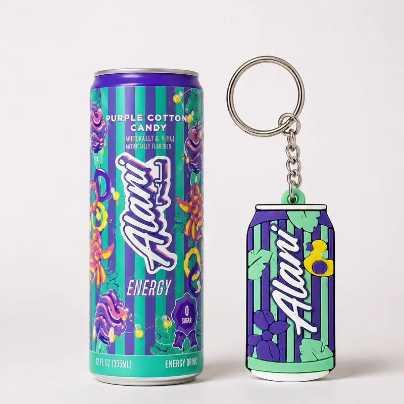 Purple Cotton Candy Alani Poptab Keychain