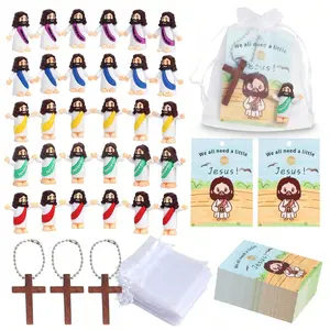 20 Mini Jesus Figures Holiday Jesus Loves Christ Toys, Hidden and Seek Sunday School Religious Party Gifts, Easter Egg Presents (colors Random), Religious Supplies, Religious Home Decor