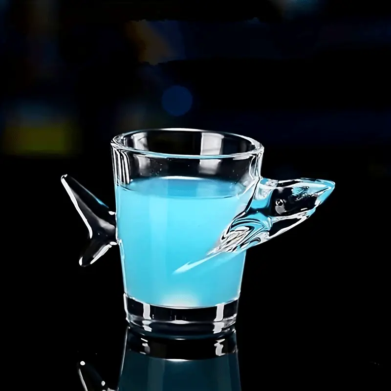 1pc 1.35oz Sturdy Thick Wear-Resistant Animal-Shaped Glass Whiskey Cup - Creative Novelty Small Drinkware for Baijiu, Kitchenware Glasses