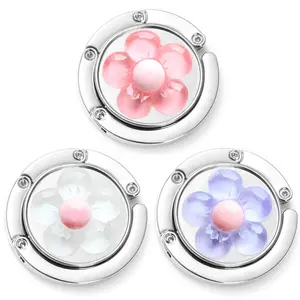 Flower Design Foldable Hook, 1 Count Portable Foldable Hook, Multi-purpose Hook for Bag, Book Bag, Backpack, Home Storage Hook, Home Decor Supplies