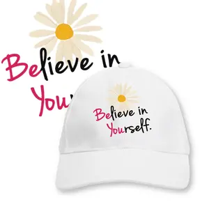 Believe in Yourself Hat, Embroidered or Printed Daisy Flower Dad Hat, Inspirational Quote Cap, Adjustable Aesthetic Hat for Women, Gift Idea, Deal For You