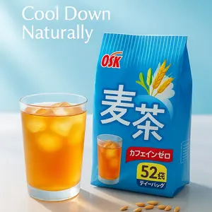 OSK Barley Tea 52 Pack – Authentic Japanese Roasted Barley Tea Bags | Caffeine-Free, Refreshing & Healthy Iced or Hot Drink.