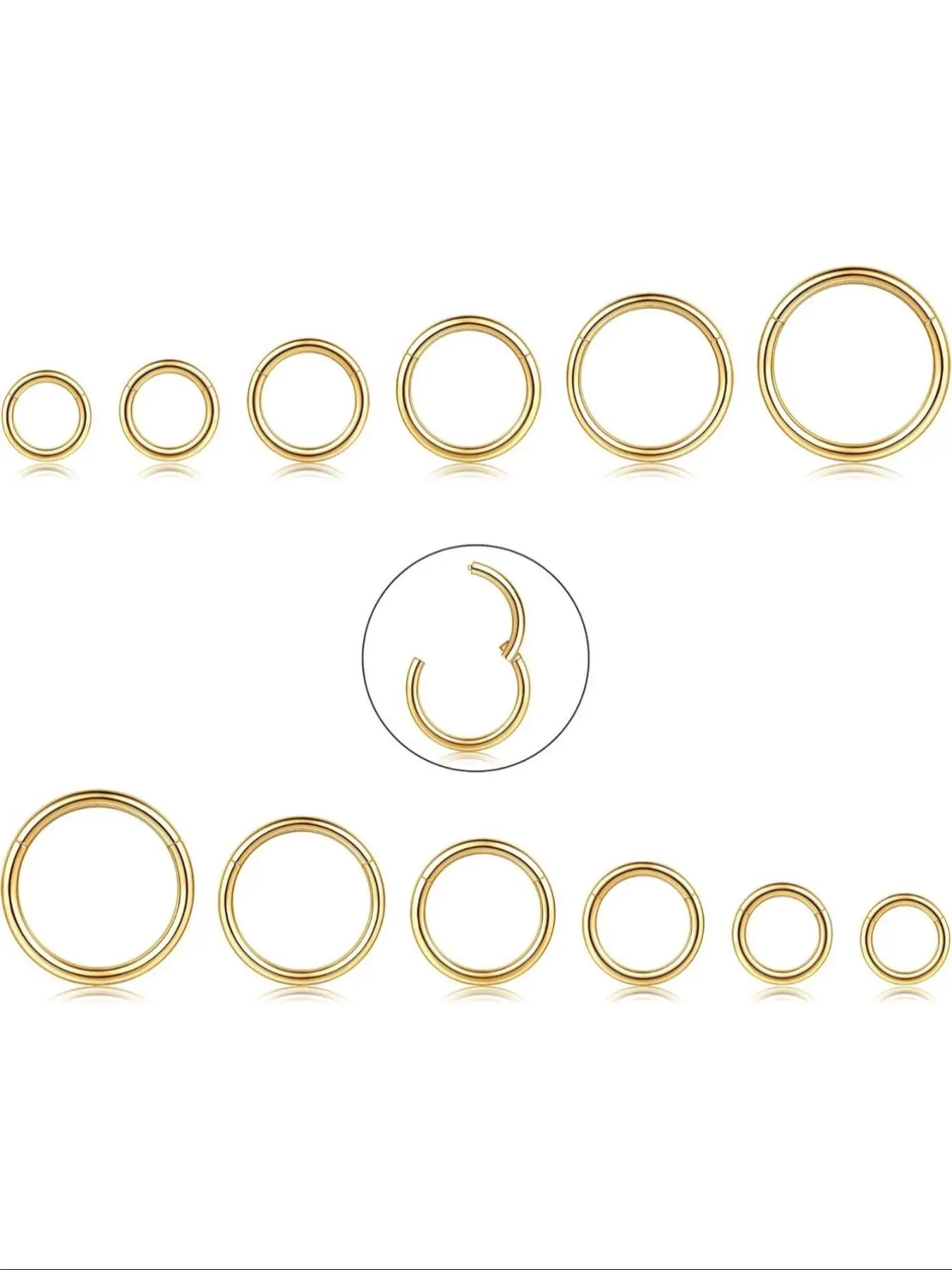 Stainless Steel Cartilage Hoop Earrings, Hypoallergenic Nose Ring, Piercing Jewelry for Women & Girls, Valentine's Day, Gift, Nose Rings Hoops
